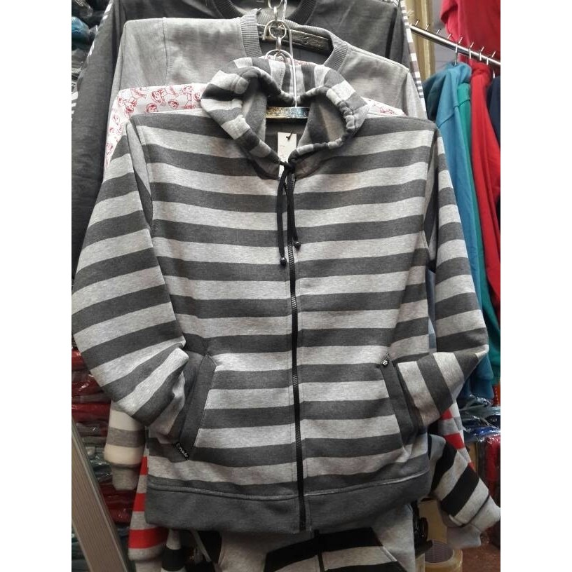 Jaket jumbo hoodie salur sleting 1 ukuran 3L/5L / Hoodie Pria / Outerwear Pria