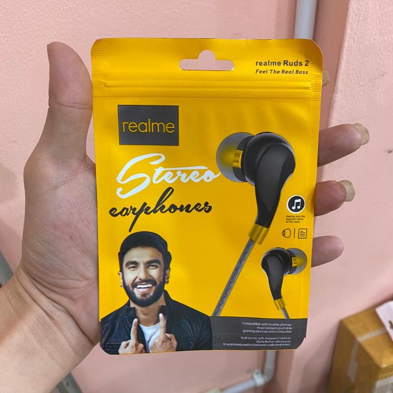 Hf Handsfree Headset REALME Buds 02 Real Bass Suara Mantappp