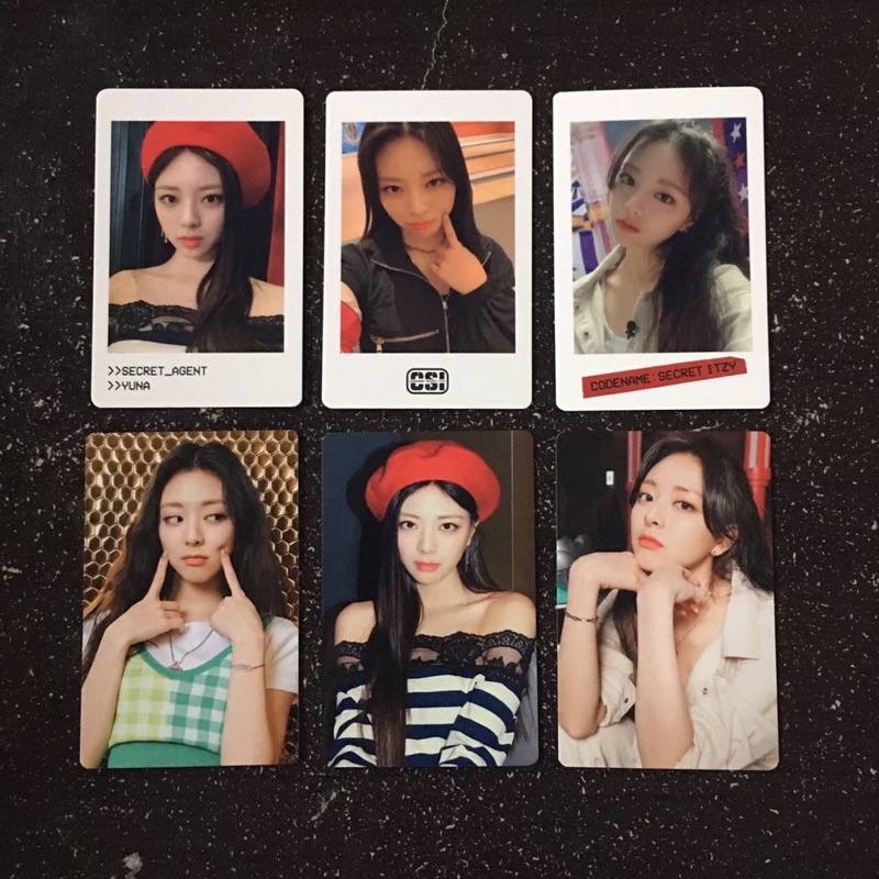 photocard polaroid yuna itzy trading card csi codename secret itzy official