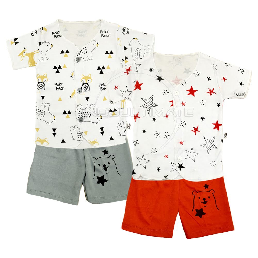 Diskon 7.7 Baju Bayi Setelan Pendek 0-3bulan Pakaian Bayi Baju Anak Baju Celana Kaos Baby Newborn SBJ-S11 / SBJ-S12