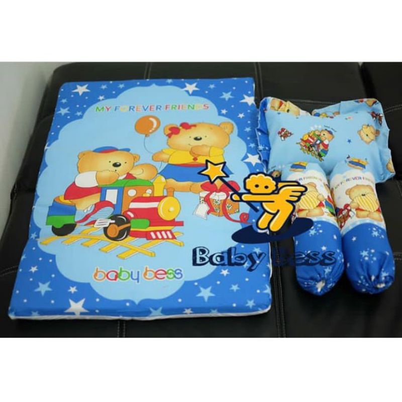 set 3 in 1 perlengkapan tidur bayi baby Bess kasur,bantal,2guling / matras Bess muda/ kasur bess