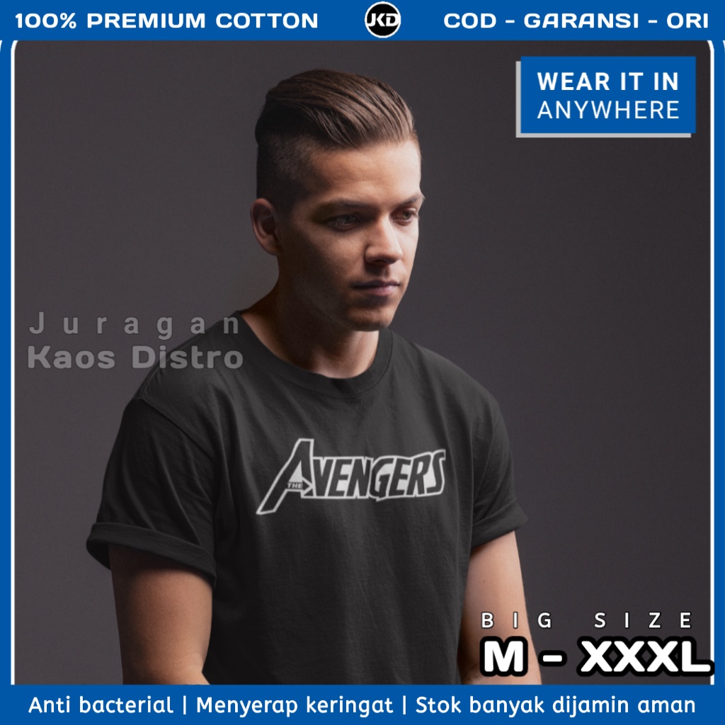 Kaos Marvel Avengers Superhero Premium Distro Baju Atasan Kaos Branded Pria Jumbo Keren Oblong T Shi