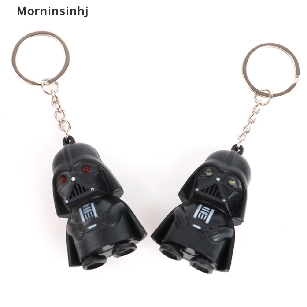 Mornin Star Wars Keyring Light Black Darth Vader Pendant Gantungan Kunci LED Untuk Hadiah Pria id