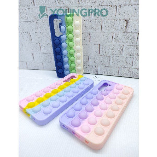 SILICONE CASE POP IT OPPO RENO 3 5G - CASE PENGHILANG STRESS RAINBOW