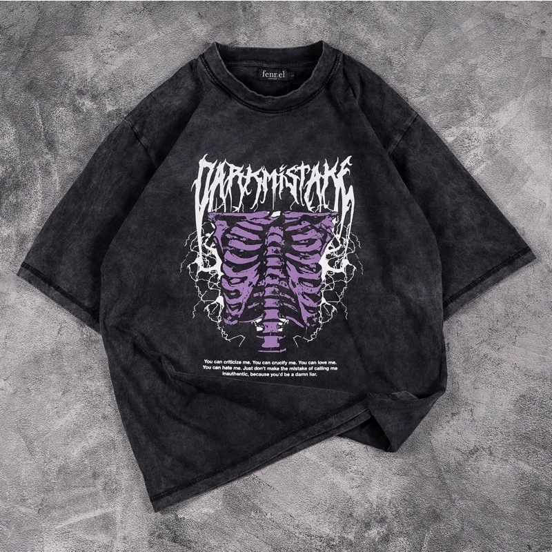 XAVIRO - ZFC OOTD Kaos Oversize DINDA / KAOS OVERSIZE DARK MISTAY T-SHIRT / Atasan Kekinian Model te