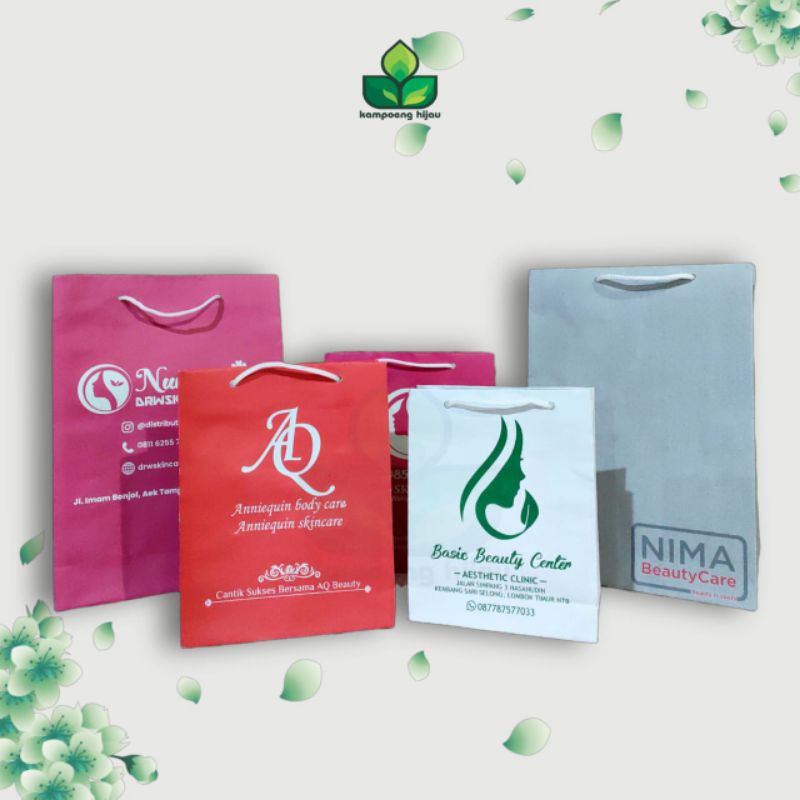 

Tas Kertas Kosmetik | Tas Kertas Skincare | Goodie Bag Skincare | Kemasan Skincare | Kemasan Kosmetik