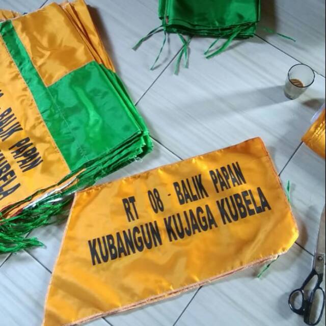 umbul umbul logo tulisan costum