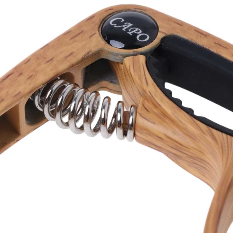 SLOZZ Capo Gitar Aluminum Alloy Wood Design Bridge Pin Remover - QBJ-Dark Brown