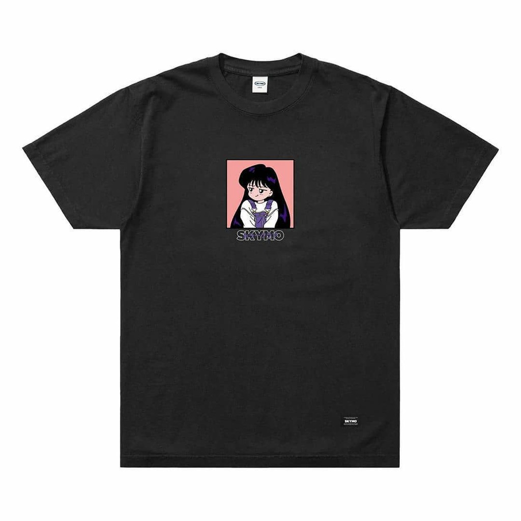 TSHIRT SKYMO FLAMES BLACK