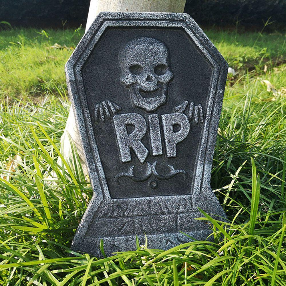 Properti Halloween Tombstone Bentuk Laba-Laba Bahan Foam