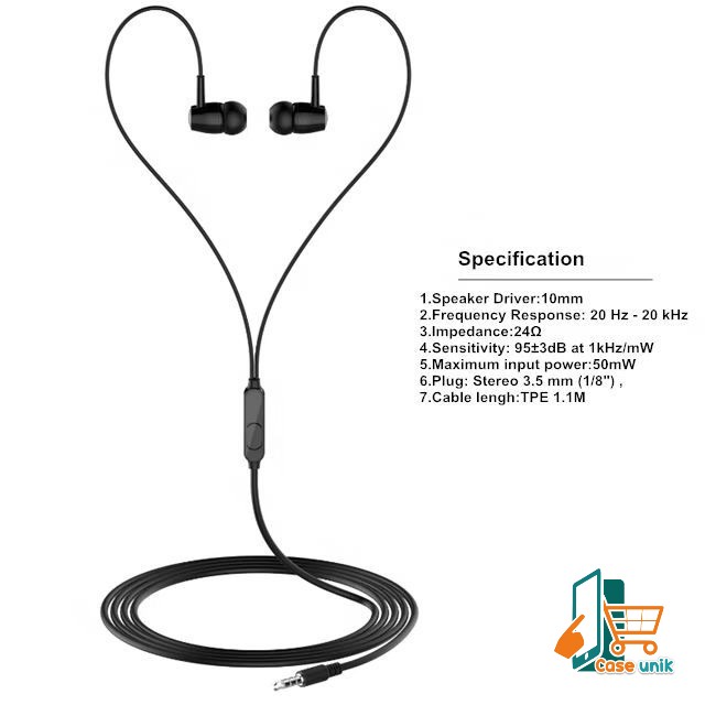 L29 Headset Headsfree Hf earphone Extra supercBAss jack 3.5mm Untuk Semua Merek HP