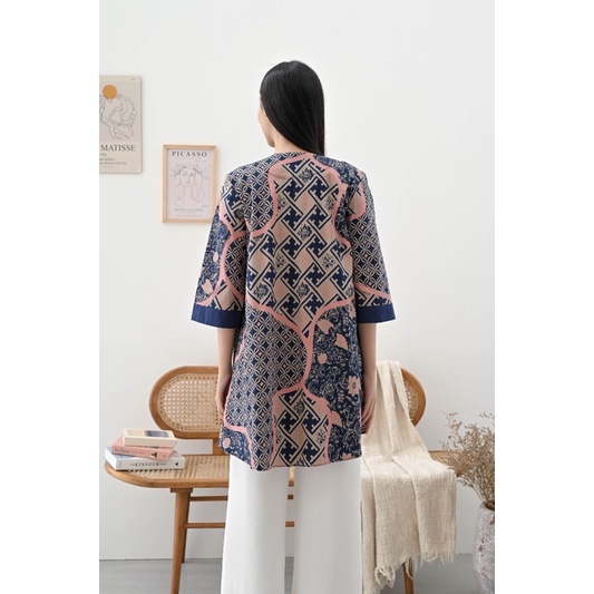 Outer Batik 281 BNI/ Rompi Batik Wanita Modern