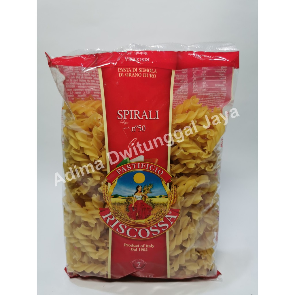 Pasta Spiralli/Fusili Riscossa 500 gr