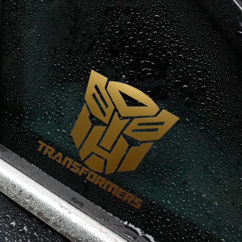 Transformers Stiker Reflektif Laser Motif Transformers Untuk Dekorasi Pintu / Tangki Bensin Mobil / Motor