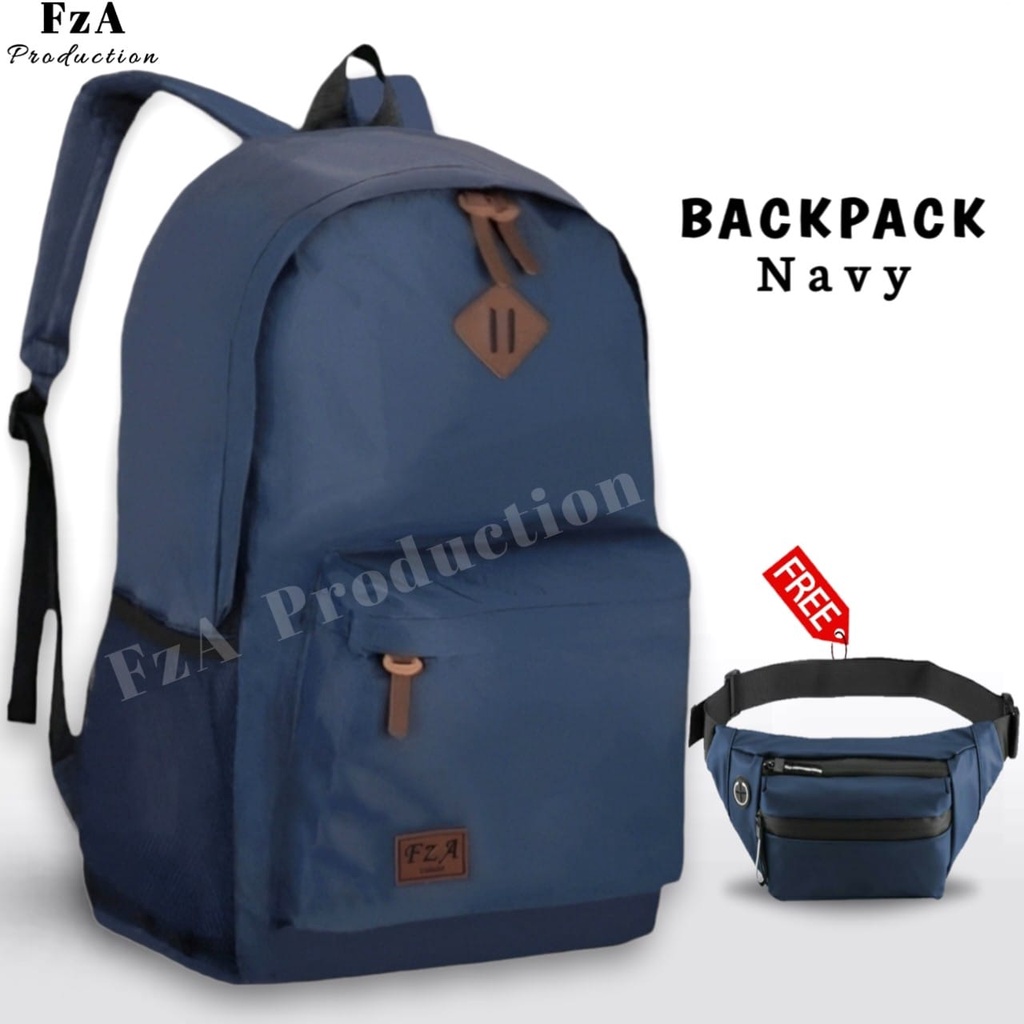 Tas Ransel Gendong Laptop Distro Sekolah Kuliah Pria Wanita Murah Original FzA FREE Tas Slempang