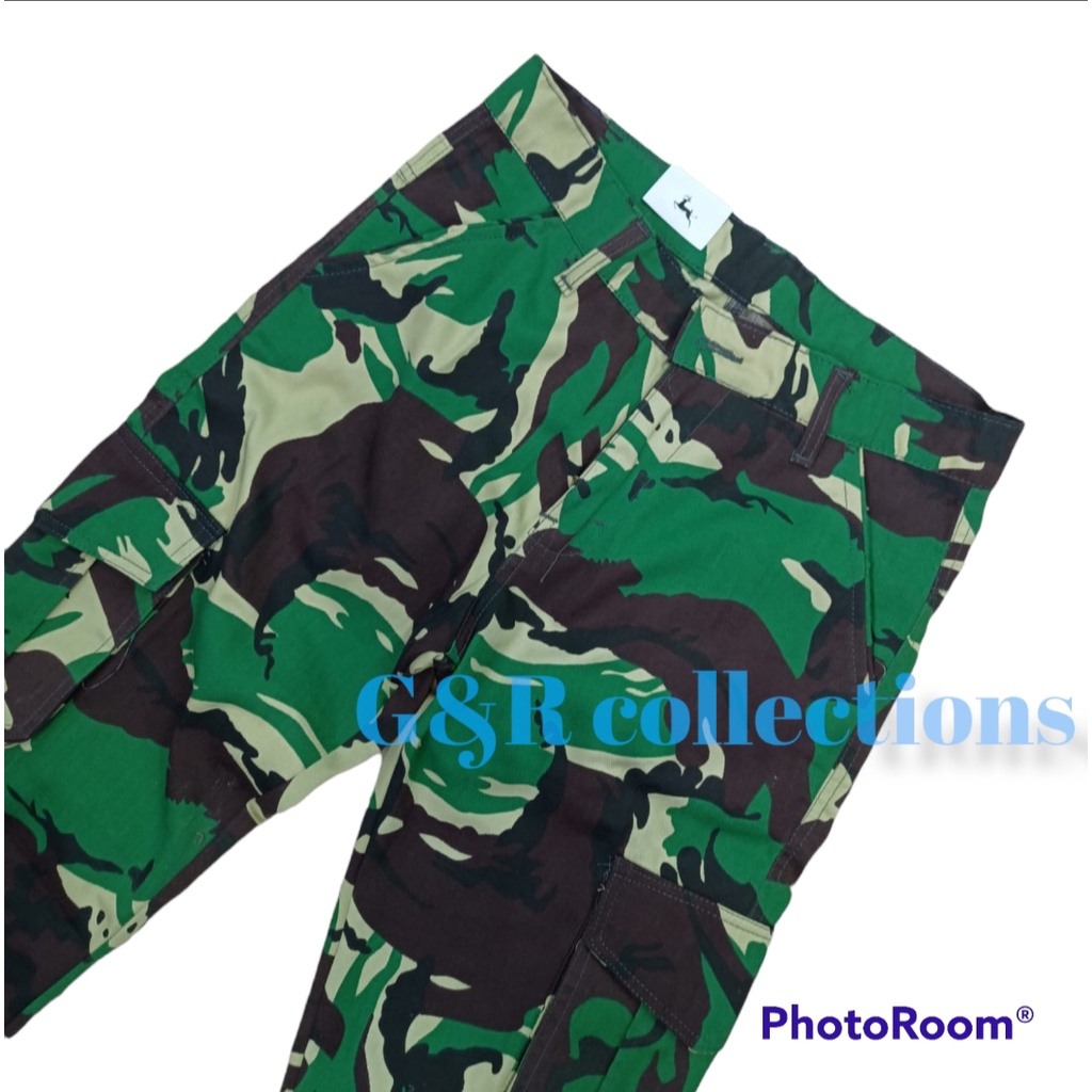 Celana Cargo Panjang Pria Loreng Camo Celana Loreng Panjang Celana Kargo Panjang Motif Camo Outdoor Adventure