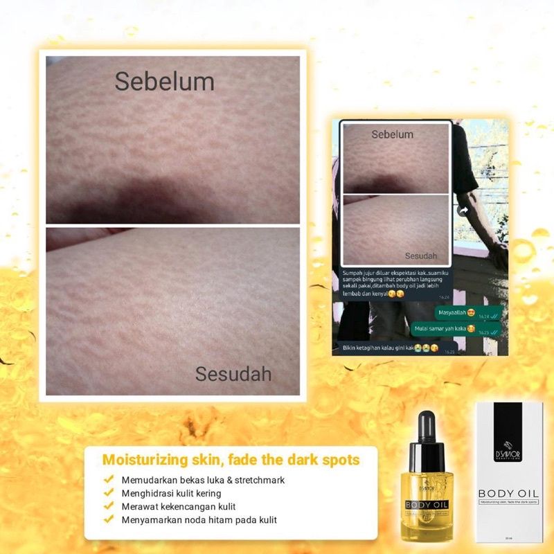 (READY FREE GIFT) DSAVIOR BODY OIL D'SAVIOR MINYAK PIJAT PELEMBAB KULIT ORIGINAL BPOM