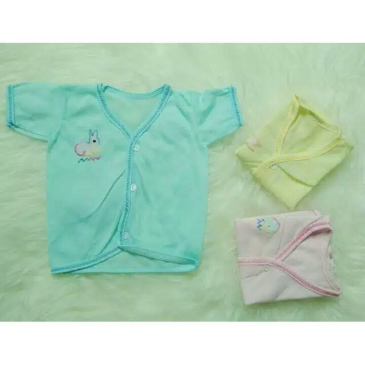 6 PCS baju bayi lengan pendek aplikasi