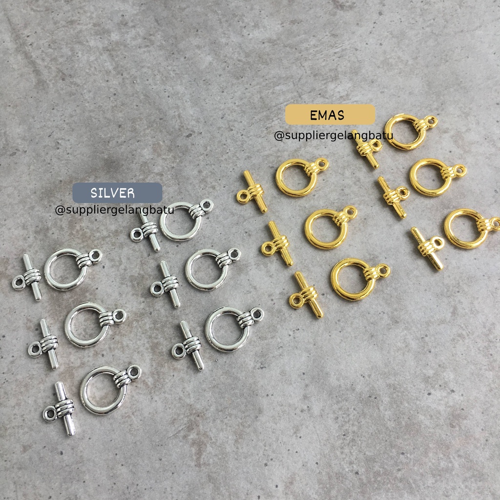 kait gelang kalung bracelet necklace buckle silver gold tembaga hitam bakar ujung aksesori