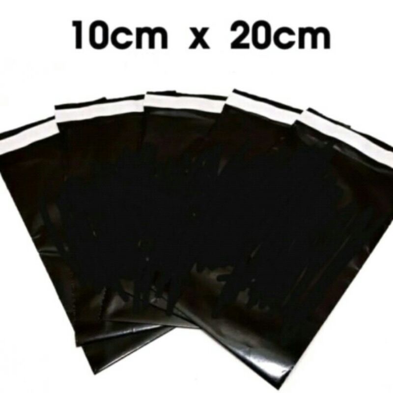 Plastik Polymailer 10x20 Isi 100pcs Hitam PE Kantong Amplop Packing Online