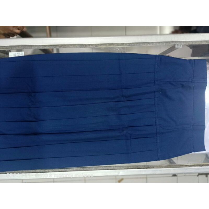 ROK REMPEL PANJANG SMP BIRU NAVY NAPY ROK SERAGAM SEKOLAH SMP BIRU REMPEL BIG SIZE ROK WANITA BAPING