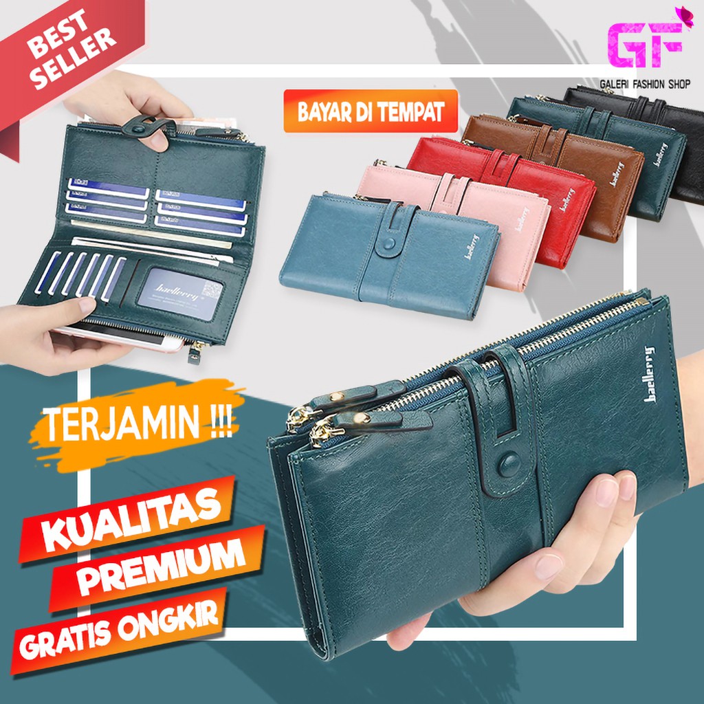  DOMPET  WANITA  PANJANG KARTU LIPAT CEWEK CEWE BESAR SIMPLE  