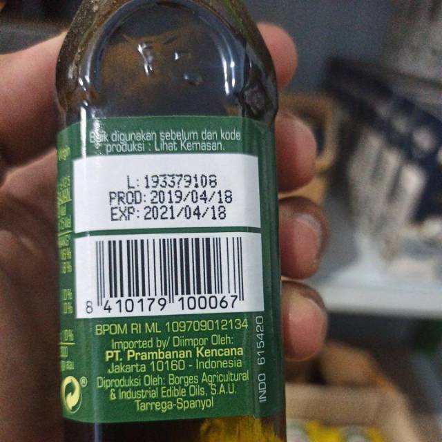 EXTRA VIRGIN OLIVE OIL Minyak Zaitun BORGES 500 ml Halal ORIGINAL ASLI