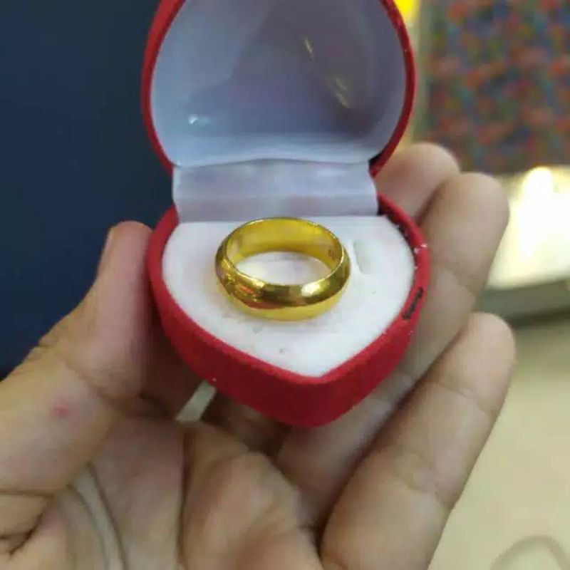 Cincin kawin emas lapis polos