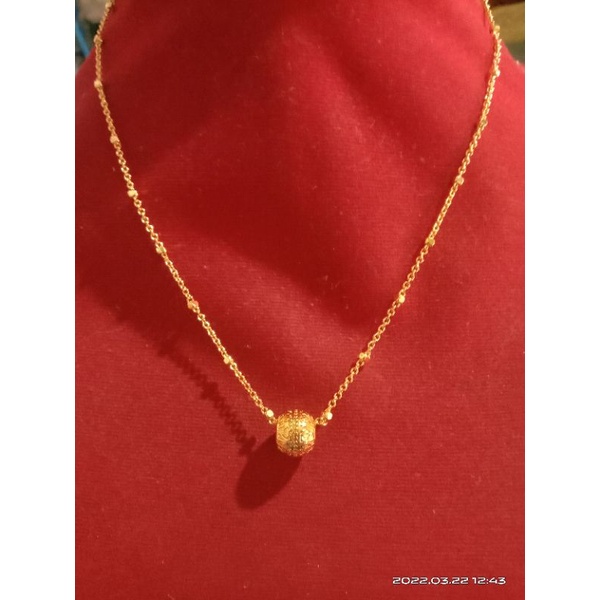 kalung Medan pentul Boba anak dan dewasa lapis emas 24k