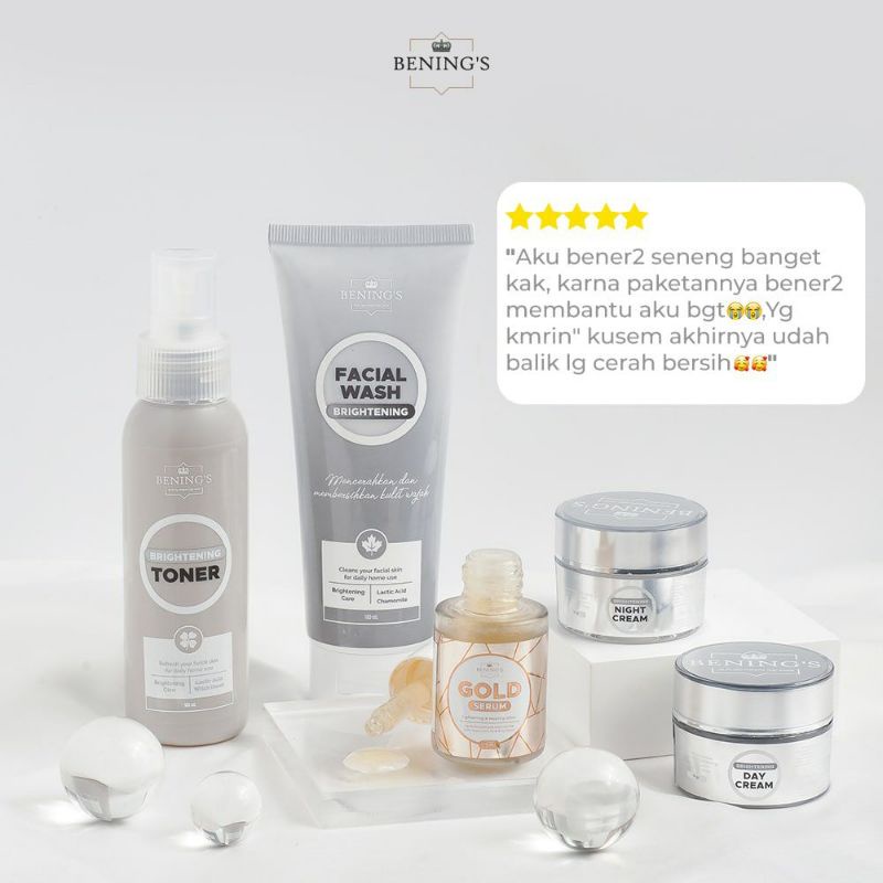 BENINGS SKINCARE DR OKY PRATAMA PAKET BRIGHTENING DENGAN SERUM | BENING SKINCARE | BENING CLINIC | BENINGS CLINIC-BRIGHT + GOLD