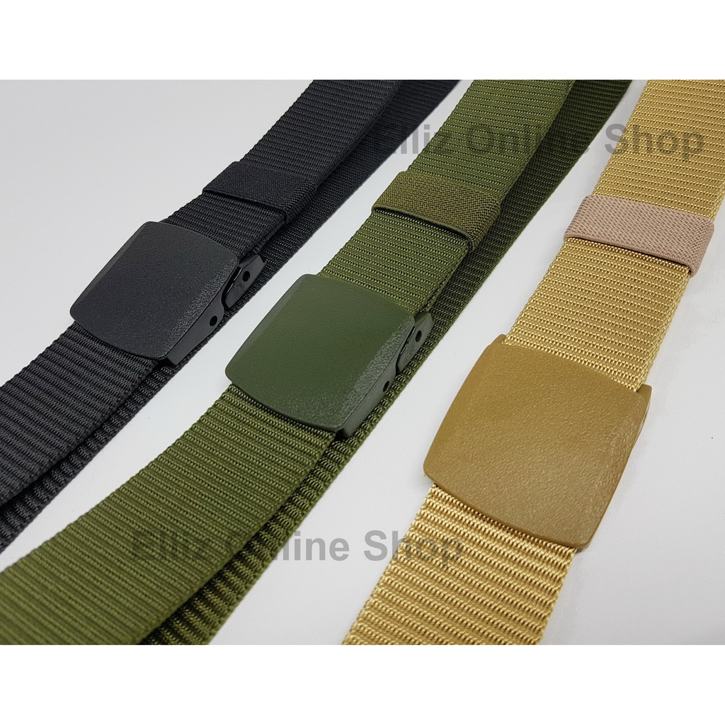 Sabuk Gesper Tactical Kain Canvas Nylon - Gesper Plastik / Bandara - Tactical