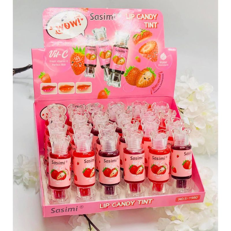 PROMO PER12PCS!!!LIP TINT CANDY VIT C STRAWBERRY SASIMI S-1980