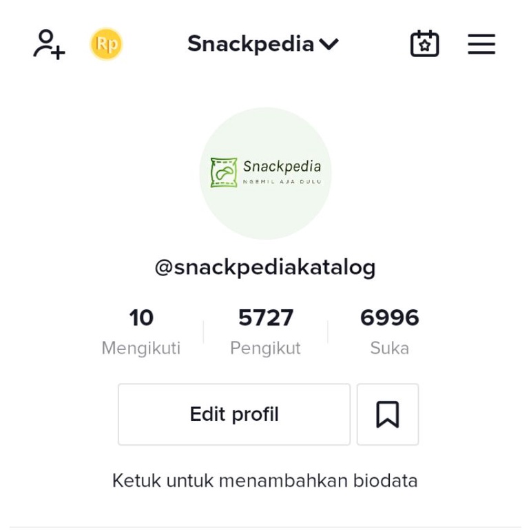 Jual Akun Tiktok followers 5k+