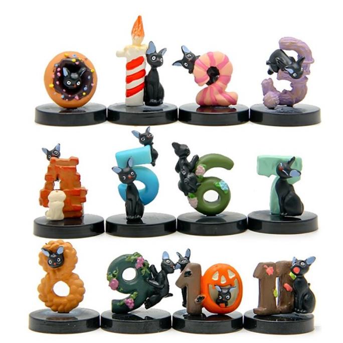 Studio Ghibli Kiki'S Delivery Service Jiji Figure Set Isi 12 Pcs
