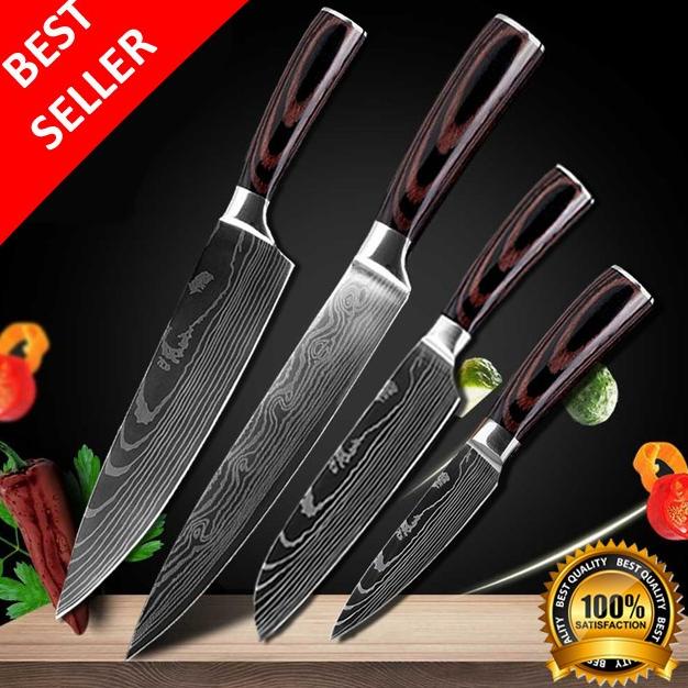 

SET 4 PCS PISAU DAPUR CHEF DAMASKUS PATTERN PREMIUM QUALITY KNIFE SET BVN65496G