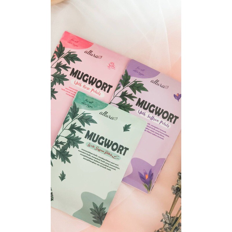 (DISTRI RESMI) MASKER MUGWORT BY ALLURA WASH OFF MASK PEEL OFF MASK MURAH DUPE AXIS Y