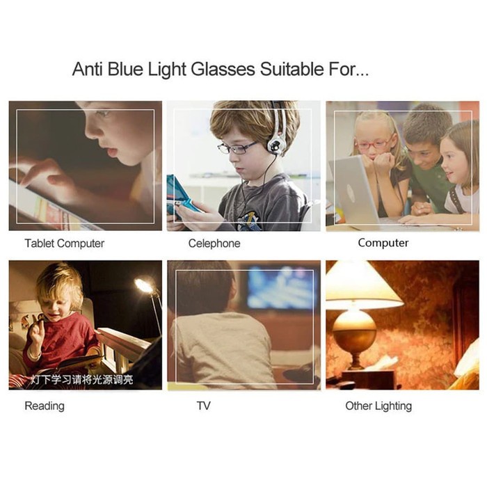 Unitech Kacamata Anak Anti Radiasi HP Cewe Cowo P5037 + Box Kacamata