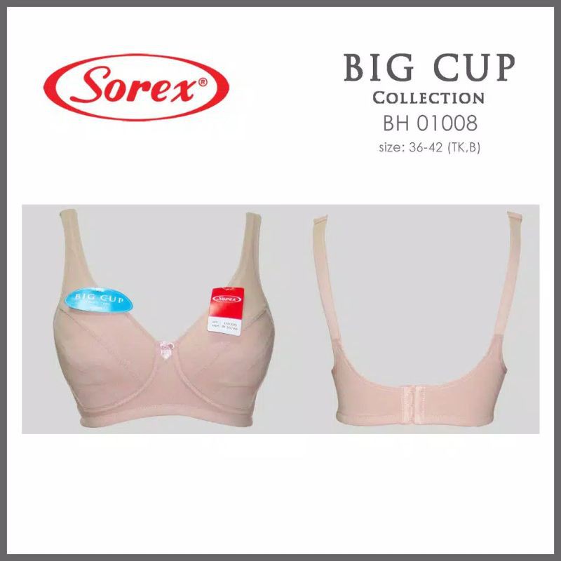 Sorex Basic Big Cup Tanpa Kawat Busa Tipis 01008