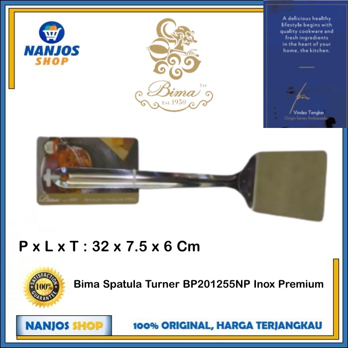 Bima Spatula Sutil Stainless Steel Turner Inox Premium BP201255NP