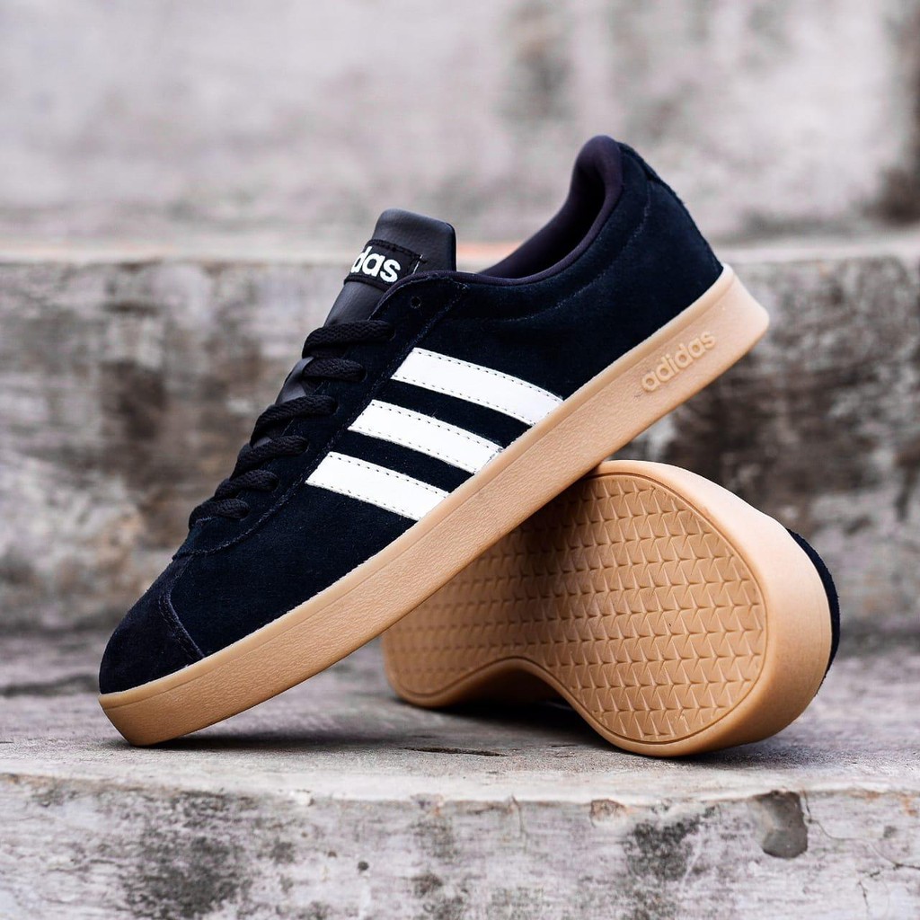 ADIDAS NEO VL COURT BLACK GUM SOLE 40 - 44