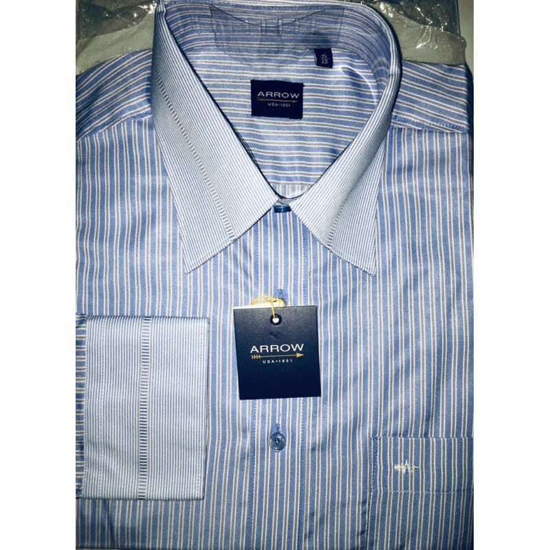 Kemeja Arrow kombinasi lengan panjang