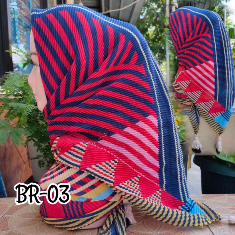 SEGIEMPAT PLISKET MOTIF JAMBUL BRANDED / JILBAB SEGIEMPAT PLISKET / SEGIEMPAT PLISKET / SEGIEMPAT VOAL / JILBAB JAMBUL-BR-03