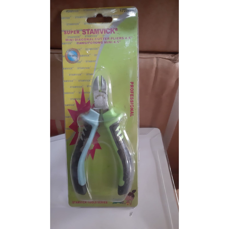 Tang Potong Mini Super Stamvick/TANG PERKAKAS TUKANG/TANG POTONG 4.5&quot; MINI MUNGIL SUPER/MINI DIAGONAL PLIERS BAGUS BERKUALITAS