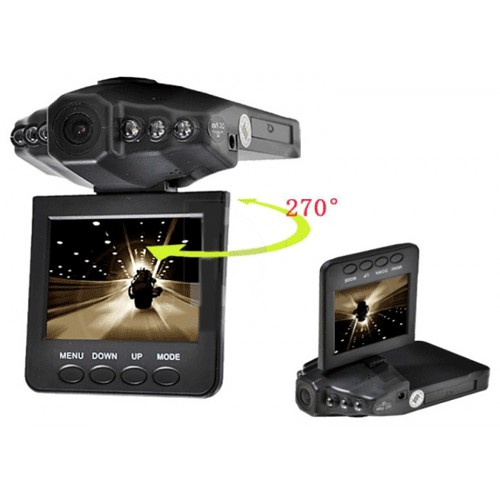 Car Recorder 6 IR LED 2.5 Inch TFT Color LCD HD Car DVR Camera - PD-198 - OMCA0GBK Black