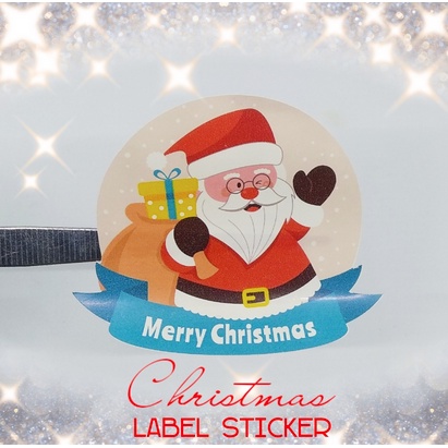 

Christmas Sticker Label Stiker Ucapan Natal Tempelan Hadiah 6 cm v03