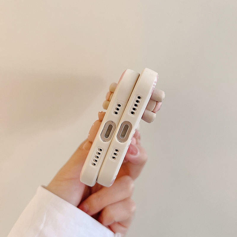 Case Desain Beruang Pink 3d Untuk IPhone 12 13 11 Pro Max X Xs Max Xr 7 8 Plus Hgs4