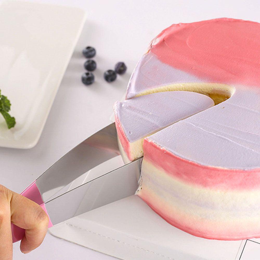 Solighter Cake Pie Slicer Server Alat Kue Plastik Terintegrasi Cookie Fondant Dessert Tools