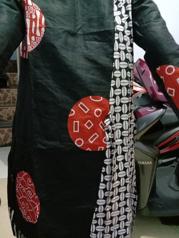 Terlaris Serut Genes Jelita Tunic Navbor Yelbor Whitbor Creambor Tunik Batik Modern Hrb030 D