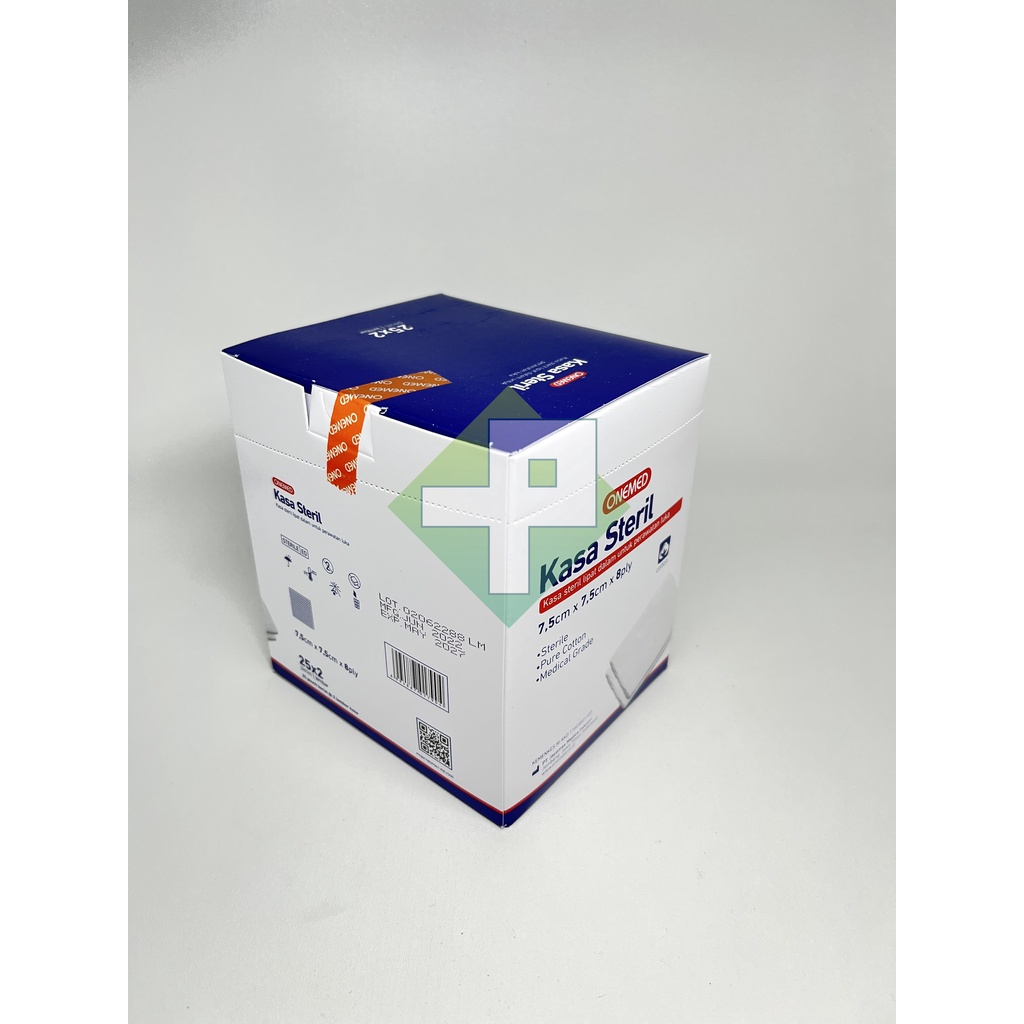 Kasa Steril 7,5 x 7,5 cm OneMed 8 ply Isi 2 Lembar Box isi 25