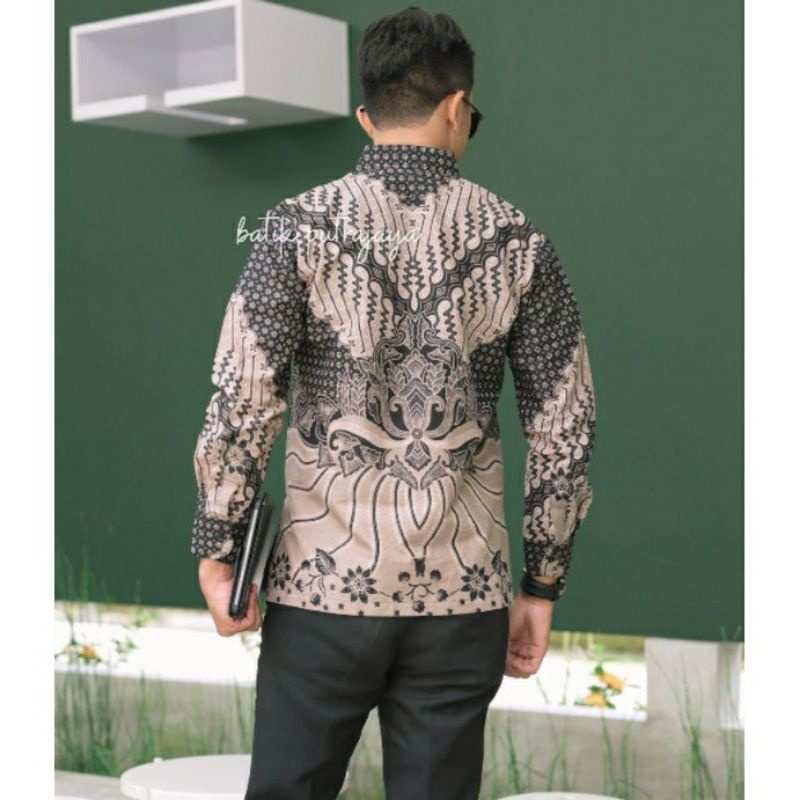 GURDO BARU Baju Batik Pria Lengan Panjang Premium Furing Modern Kasual Formal Kemeja Cowok Asli solo Purworejo Acara Kerja